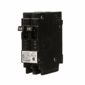 SIEMENS Q1515 Two 15-Amp Single Pole 120-Volt Circuit, use only Where Type QT Breakers are Allowed, Black