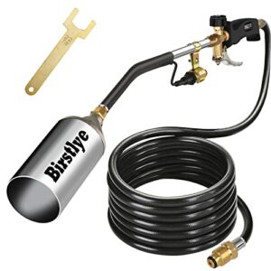 Propane Torch Weed Burner Kit, Blow Torch, Weed Torch High Output 500,000 BTU, Heavy Duty Flamethrower with Turbo Trigger and 9.8 FT Hose,for Roof Asphalt,Burning Weeds,planks,Melting Ice Snow