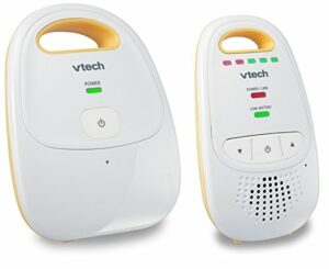 VTech DM111 Upgraded Audio Baby Monitor. 1 Parent Unit with Rechargeable Battery, Best-in-Class Long Range, Digital Wireless Transmission, Crystal-Clear Sound, Plug & Play, Sound Indicator & Alerts