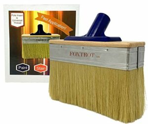 Deck Stain Brush Applicator by Foxtrot - Fast Application for Stain, Paint and Sealers – Professional Grade – 7 Inch Brush Head