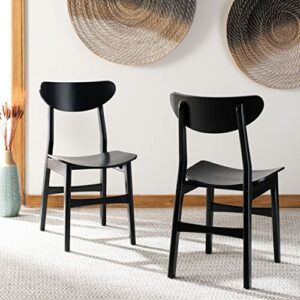 Safavieh Home Lucca Retro Black Dining Chair, Set of 2