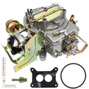 THUNDERMINGO 2 Barrel Carburetor Carb 2100 2150 A800 Fits For Ford 289 302 351 Mustang Cu Jeep Engine F100 F250 F350 Jeep 360 Cu Electric Choke Carb with Mounting Gasket