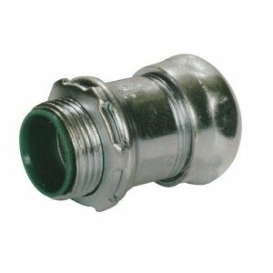 Morris Products 14951 EMT Compression Connector, Insulated Throat, Steel, 3/4