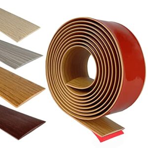 Floor Transition Strip Self Adhesive Floor Cover Strips Flooring Transitions Strip Vinyl Floor Flat Divider Strips for Flooring Connection Repair Filling Gaps (78.74 in, 5cm) (Red Oak)