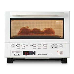 Panasonic Toaster Oven FlashXpress with Double Infrared Heating and Removable 9-Inch Inner Baking Tray, 1300W, 4-Slice, White