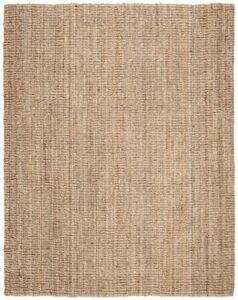 SAFAVIEH Natural Fiber Collection 8' x 10' Natural NF447A Handmade Chunky Textured Premium Jute 0.75-inch Thick Area Rug