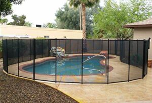 VINGLI Pool Fence 4Ft x 96Ft Swimming Pool Fence in Ground Pool Safety Fencing, Black