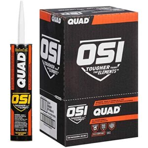 OSI Quad Advanced Formula 10 fl. oz. Clear #000 Window Door and Siding Sealant VOC, (12/cs)
