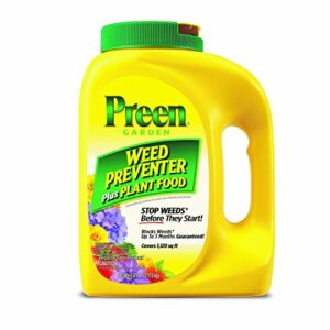 Preen 2164174 Garden Weed Preventer + Plant Food - 7 lb. - Covers 1,120 sq. ft.