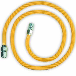Appliance Pros Flexible Stainless Steel Gas Line for Dryer, Gas Hose Connector Kit, Comes with 1/2