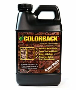 COLORBACK Mulch Liquid Color Concentrate, 6,400 Square Feet Coverage, 1/2-Gallon, Brown