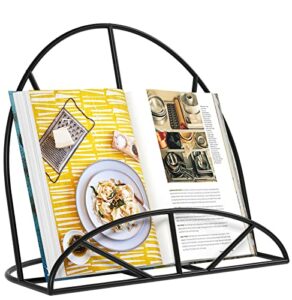 MaxGear Metal Cookbook Stand, Recipe Book Holder for Kitchen Counter, Cast Iron Cookbook Stand, Cook Book Holder for Reading Cookbooks, Recipes, Tablets, 1 Pack, Black