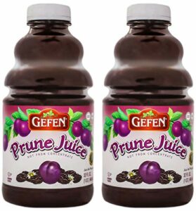 Gefen All Natural Prune Juice 32oz (2 Pack) Not from Concentrate | Kosher (Including Passover)