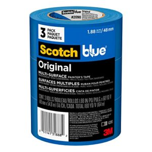 ScotchBlue Original Multi-Surface Painter's Tape,  1.88 inches x 60 yards (180 yards total), 2090, 3 Rolls