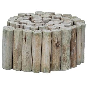 Backyard X-Scapes Natural Eucalyptus Wood Solid Log for Landscape Edging Lawn Garden Fence Borders 72 in L x 6 in H x 1.25 in D