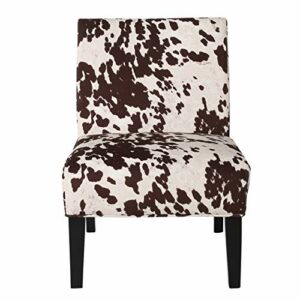 Christopher Knight Home Kassi Fabric Dining Chair, Milk Cow