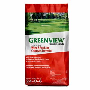 GreenView 2129193 Fairway Formula Spring Fertilizer Weed & Feed with Crabgrass Preventer, 36 lb