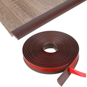 19.7 Ft Floor Transition Strip Self Adhesive Carpet to Tile Transition Strip Edging Carpet Trim PVC Laminate Floor Strip Flooring Transitions for Threshold Doorway Rug Height Less Than 3 MM, Brown