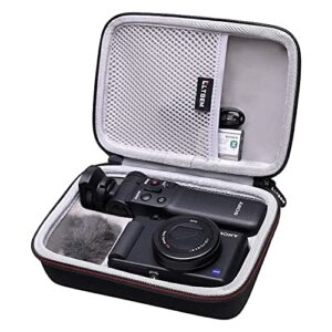 Hard Case for Sony ZV-1 / ZV-1F Vlog Camera by LTGEM. Fits Vlogger Accessory Kit Tripod and Microphone - Travel Protective Carrying Storage Bag