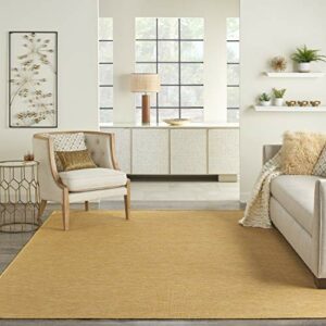 Nourison Positano Yellow 5' x 7' Area Rug, Modern, Solid, Indoor/Outdoor, Easy Cleaning, Non Shedding, Bed Room, Living Room, Deck, Backyard