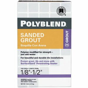Custom Building Products, Pewter 19 Polyblend Sanded Tile Grout, 7-Pound, 112 Ounce