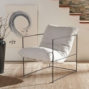 Safavieh Home Collection Portland Ivory and Black Pillow Top Accent Chair