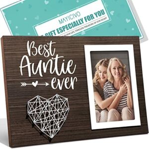 Aunt Gifts from Niece Nephew, Christmas Gifts for Aunt Picture Frame, Best Aunt Ever Gifts Aunt Birthday Gifts Auntie Gifts, Mother's Day Gifts for Aunt Women Best Auntie Gifts Photo Frame-4x6 Photo