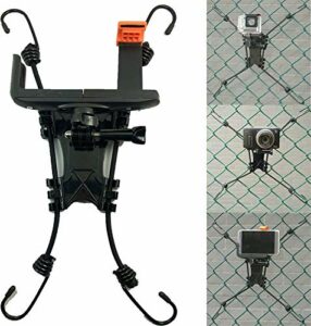 Pmsanzay 3 in 1 Universal Action Camera Backstop Chain Link Fence Mount for Action Camera/Digital Camera/Smartphone-Ideal Backstop Camera Mount for Recording Baseball,Softball and Tennis Games