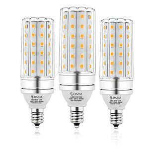 E12 LED Bulbs, 12W LED Candelabra Bulb 100 Watt Equivalent, 1200lm, Decorative Candelabra Base E12 Corn Non-Dimmable LED Chandelier Bulbs, Warm White 3000K LED Lamp, Pack of 3