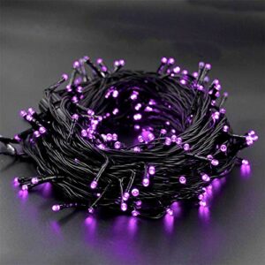 WATERGLIDE 300 LED Purple Halloween String Lights, 98.5FT 8 Lighting Modes Light, Plug in String Waterproof Mini Fairy Lights for Outdoor Holiday Christmas Wedding Party Bedroom Decorations