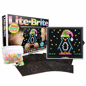 Lite Brite Ultimate Value Retro Toy, Bigger and Brighter Screen, More Pegs and Templates, Storage Pouch, Gift for Girls and Boys, Ages 4+ (Amazon Exclusive) , Black
